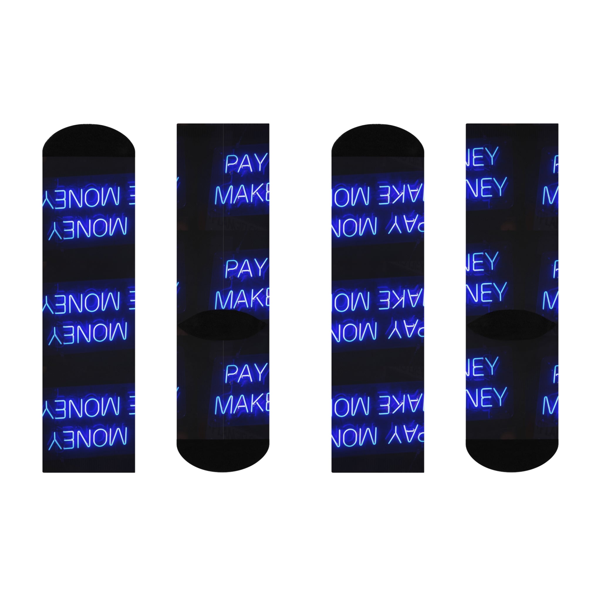 Money Make Money Motivational Cushioned Crew Socks | Perfect for Gift-Giving, Relaxation, Fun Fashion, Daily Wear, Self-Care Moments