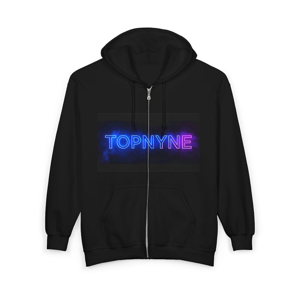 Neon 'TOPNYNE' Zip Hoodie — 'I’m a Man Not Not a Provider' Statement Zip-Up