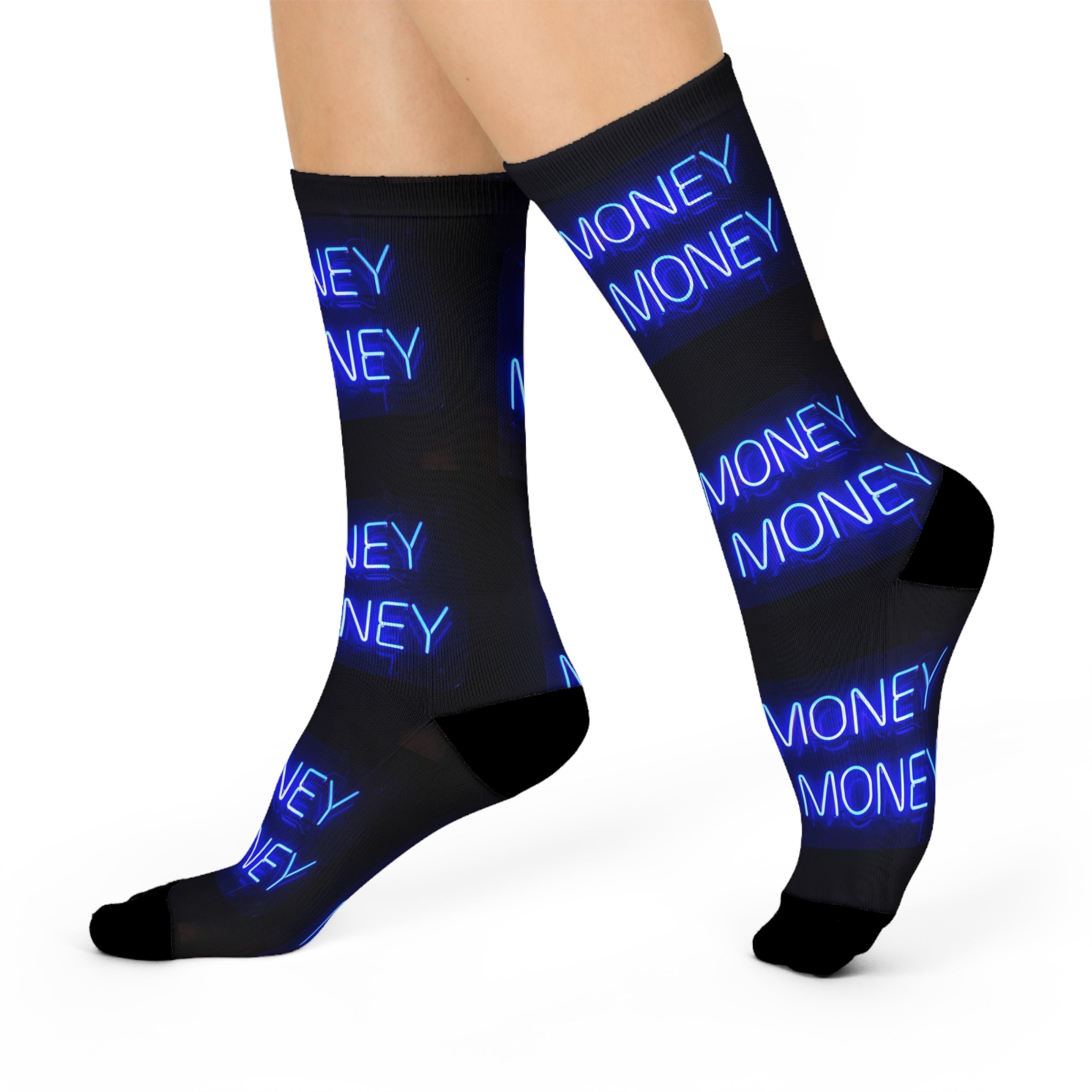 Money Make Money Motivational Cushioned Crew Socks | Perfect for Gift-Giving, Relaxation, Fun Fashion, Daily Wear, Self-Care Moments