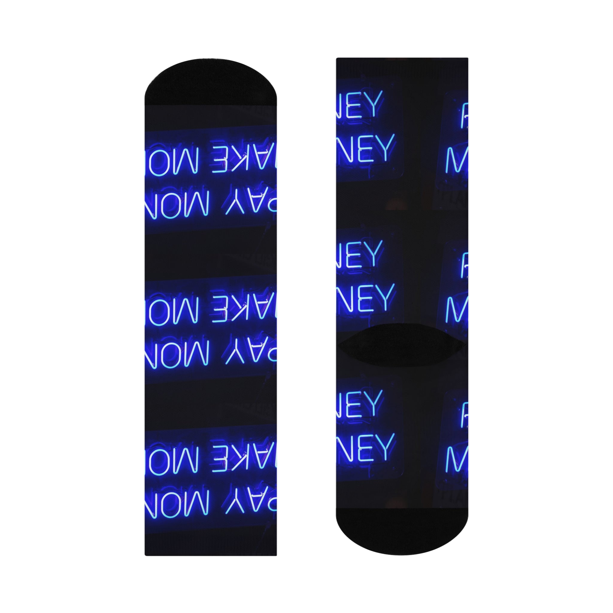 Money Make Money Motivational Cushioned Crew Socks | Perfect for Gift-Giving, Relaxation, Fun Fashion, Daily Wear, Self-Care Moments