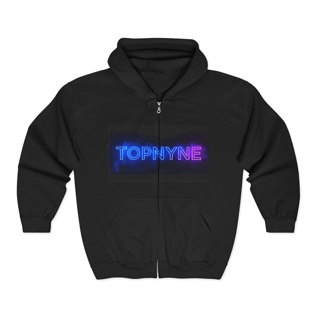 Neon 'TOPNYNE' Zip Hoodie — 'I’m a Man Not Not a Provider' Statement Zip-Up